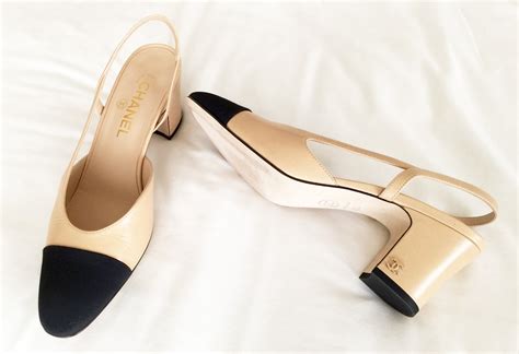 chanel slingback two tone|chanel slingback price.